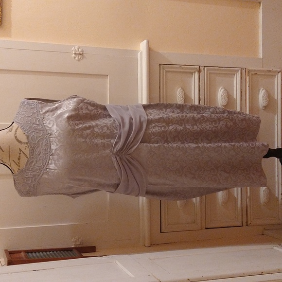 Floryday gray tone on tone formal dress and jacket Sz XL - Picture 4 of 8